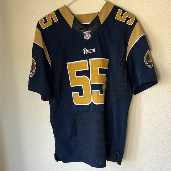 VINTAGE St Luis Rams Men Jersey Medium Blue James Laurinaitis 55 Reebok Graphic - Picture 1 of 10